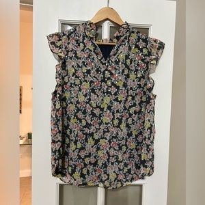 Ruffle sleeveless top